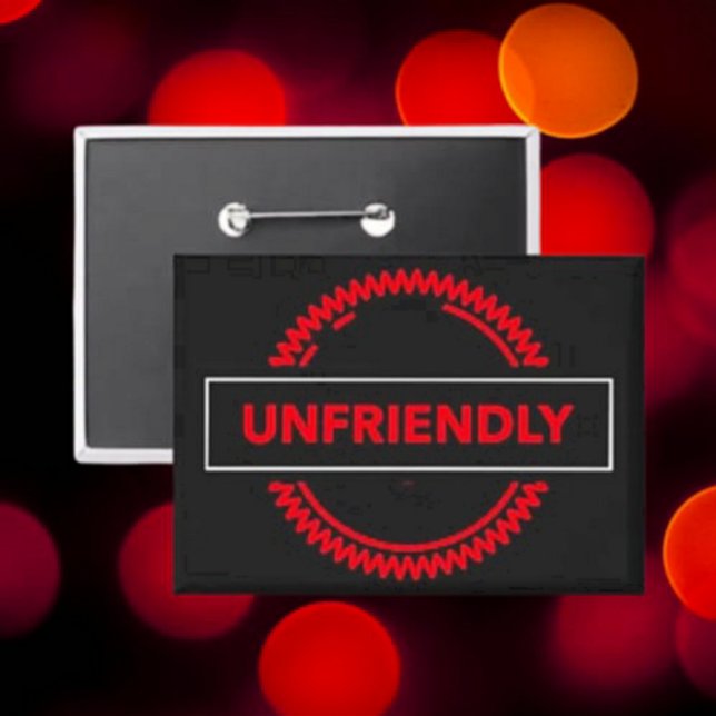 Unfriendly Button – Spiky Red Bold Statement Pin (Creator Uploaded)