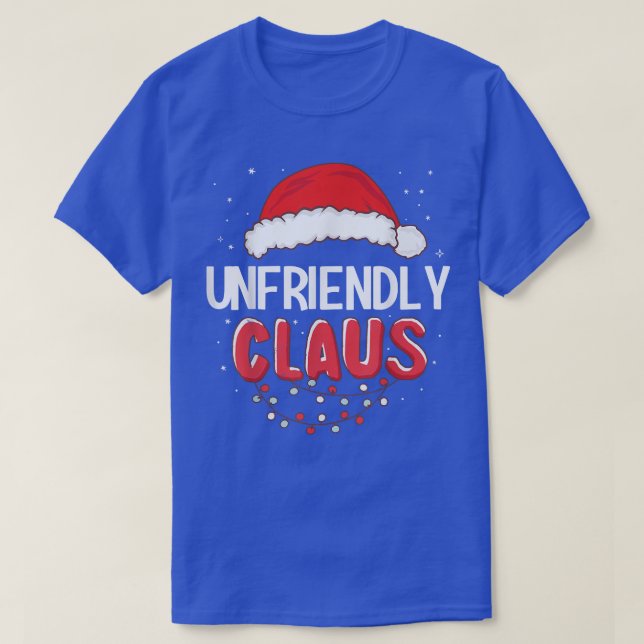 Unfriendly Santa Claus Christmas Matching Costume  T-Shirt (Design Front)