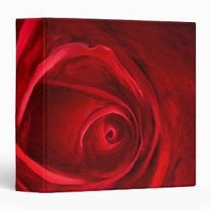 Unfurling Beauty Red Rose Avery 1.5" Binder