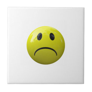 unhappy face emoji tile