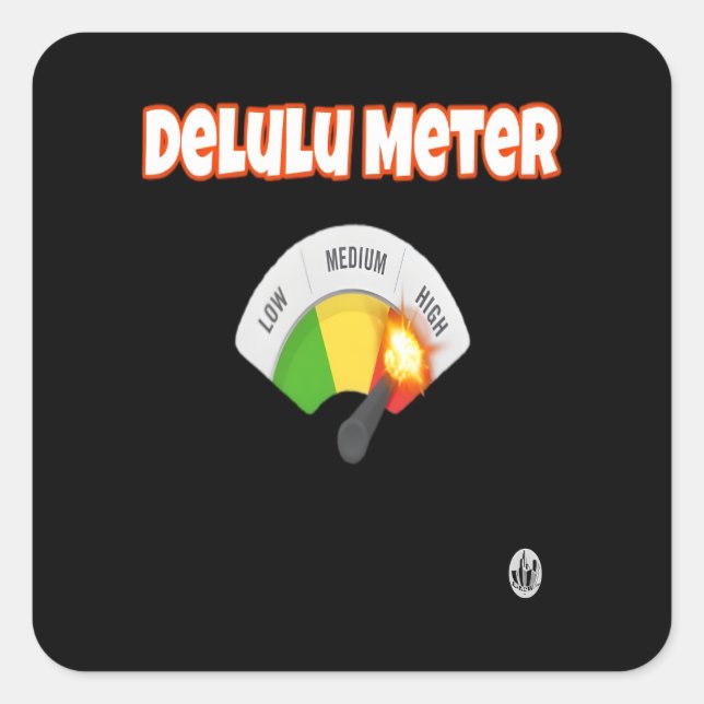Unhinged Deluluu Square Sticker (Front)