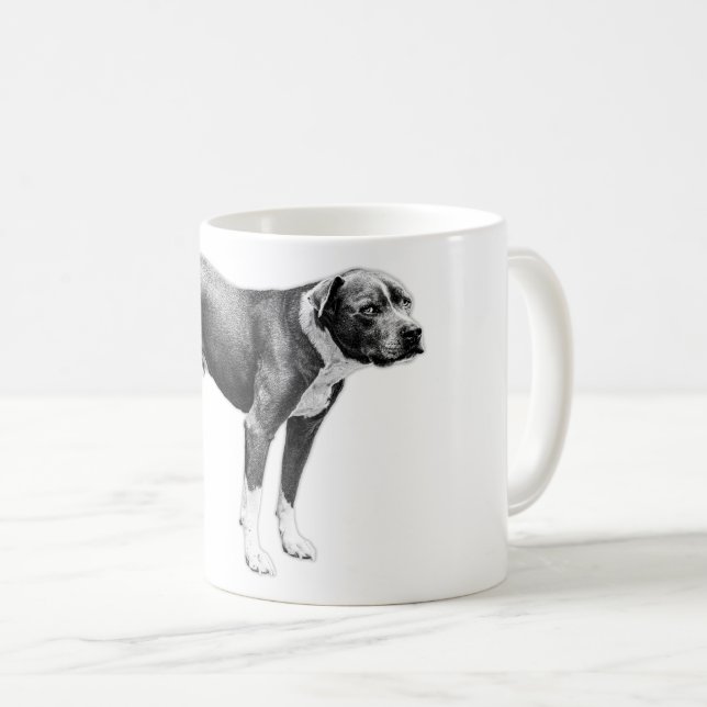 Unhurried Gaze – Monochrome Companion Coffee Mug (Front Right)