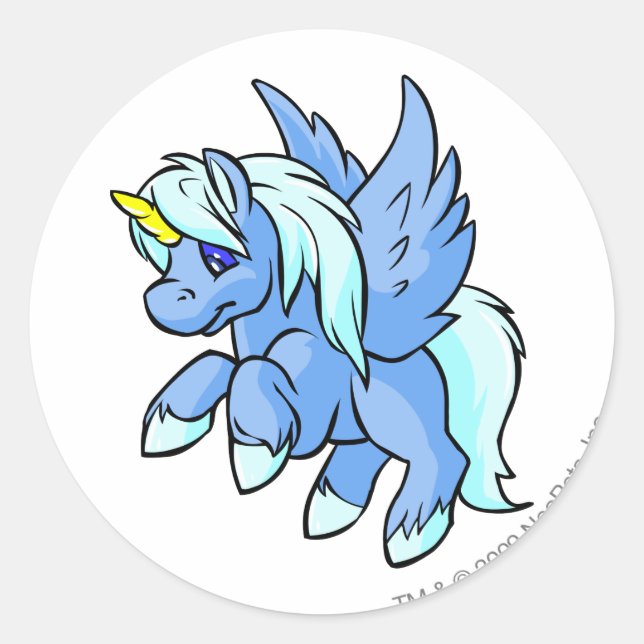 Uni Blue Classic Round Sticker (Front)