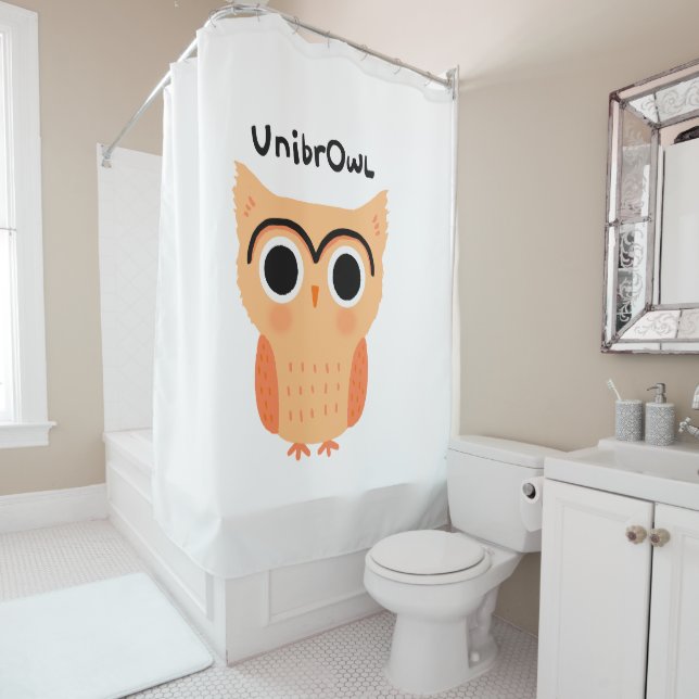 UnibrOwl Unibrow Owl | Funny Cute Eyebrows Owl (In Situ)