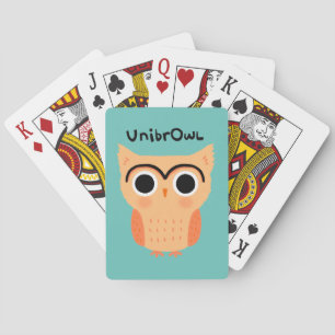 UnibrOwl Unibrow Owl Funny Cute Eyebrows Owl Playing Cards