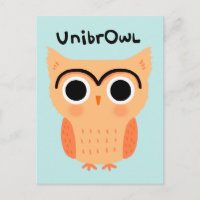 UnibrOwl Unibrow Owl | Funny Cute Eyebrows Owl