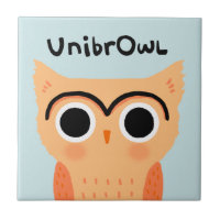 UnibrOwl Unibrow Owl | Funny Cute Eyebrows Owl