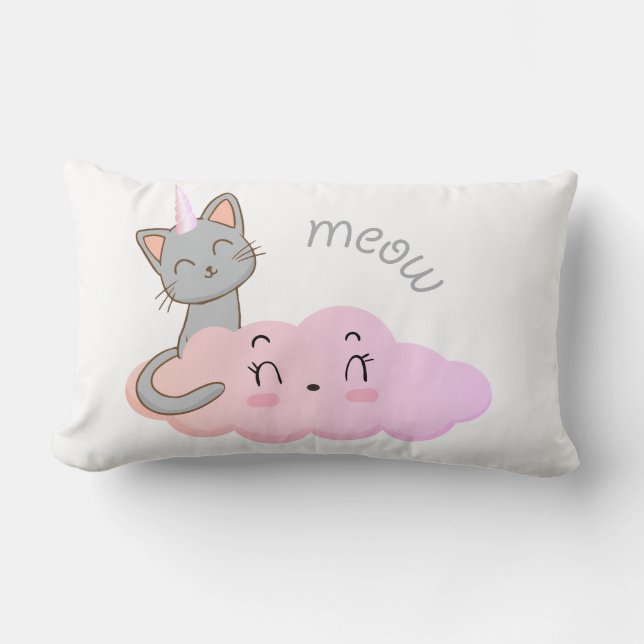 unicat cloud meow pillow (Front)