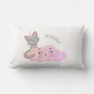 unicat cloud meow pillow