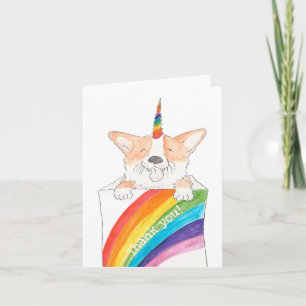 Unicorgi thank you card