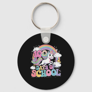 Unicorn 100 Days Of School 100th Day Of School Tea Keychain