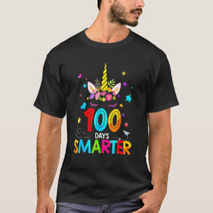 Unicorn 100 Days Smarter 100th Day Of School Stude T-Shirt