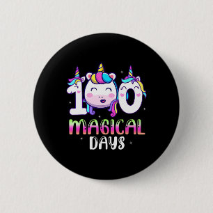 Unicorn 100 Magical Days Girls Kids 100th Day Of S 2 Inch Round Button