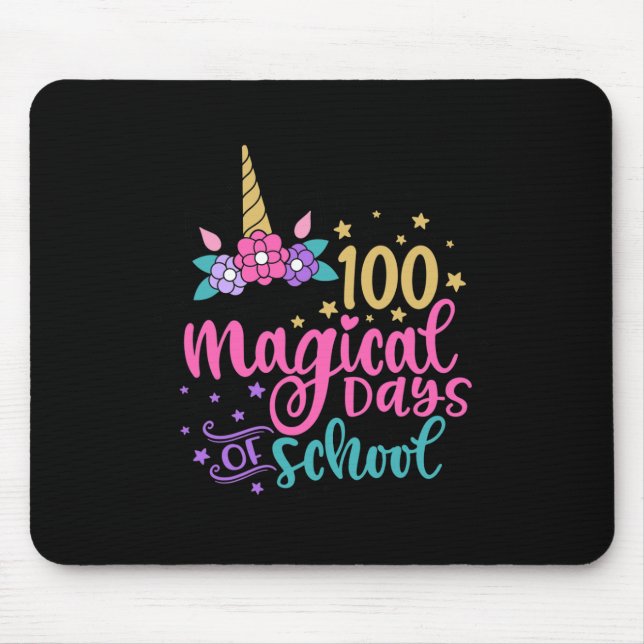 Unicorn 100 Magical Days Of School  Mouse Pad (Front)
