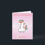 Unicorn 1st Birthday For My Granddaughter Card<br><div class="desc">Unicorn 1st Birthday For My Granddaughter Card</div>