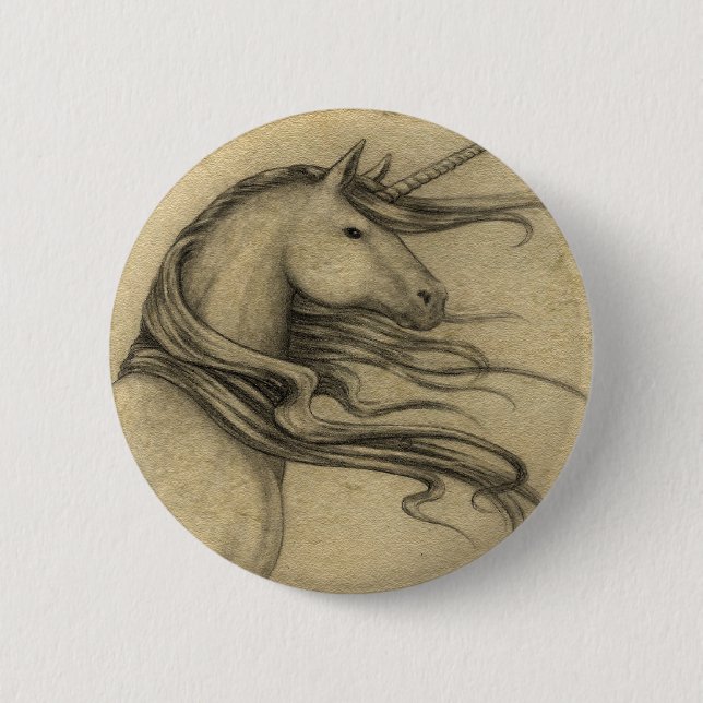 Unicorn 2 Inch Round Button (Front)