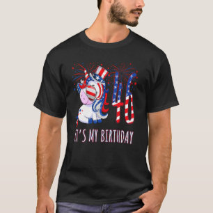 Unicorn 46th Birthday 4th Of July New Year 46 Year T-Shirt