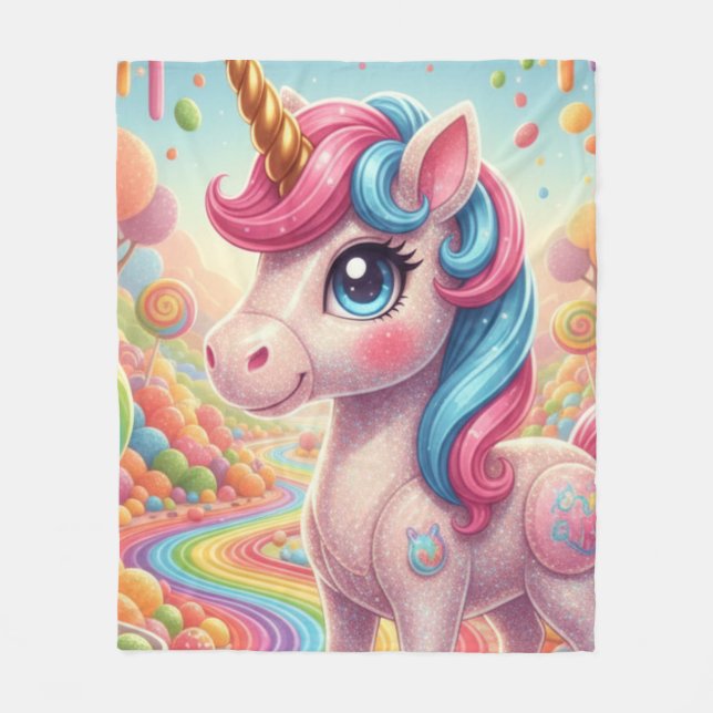 unicorn 4 fleece blanket (Front)