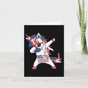 Unicorn 4th Of July I Independence Day Shirt Card
