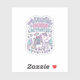Unicorn Adventure Horn Activated Cute Pastel Graph