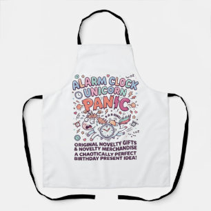 Unicorn Alarm Clock Unicorn Panic Bold Typography Apron
