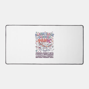 Unicorn Alarm Clock Unicorn Panic Bold Typography Desk Mat