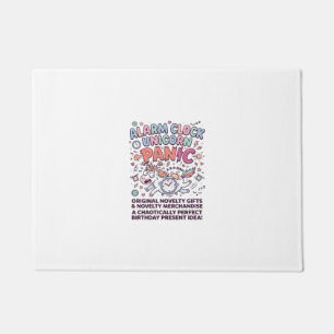 Unicorn Alarm Clock Unicorn Panic Bold Typography Doormat