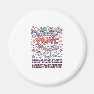 Unicorn Alarm Clock Unicorn Panic Bold Typography  Magnet