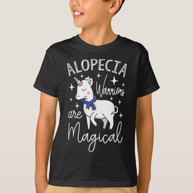 Unicorn Alopecia Warriors Are Magical T-Shirt (Front)