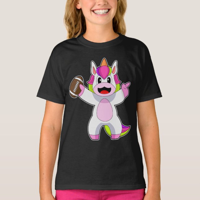 Unicorn American Football Sports T-Shirt (Front)