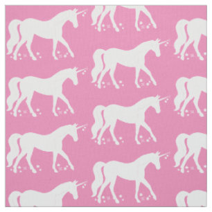 Unicorn Among the Stars in Silhouette Fabric