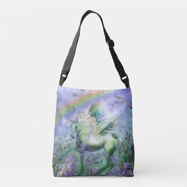 unicorn and butterflies crossbody bag (Back)