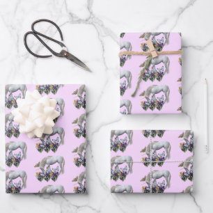 Unicorn And Butterflies   Wrapping Paper Sheet