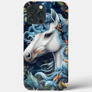 Unicorn and flowers fantasy design iPhone 13 pro max case