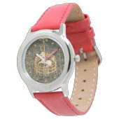 UNICORN AND GOTHIC FANTASY FLOWERS,FLORAL MOTIFS WATCH (Angled)