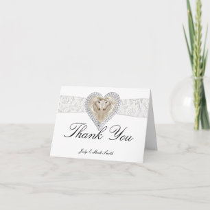 Unicorn And Lace Thank You Card