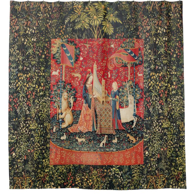 UNICORN AND LADY PLAYING ORGAN WITH ANIMALS (Front)