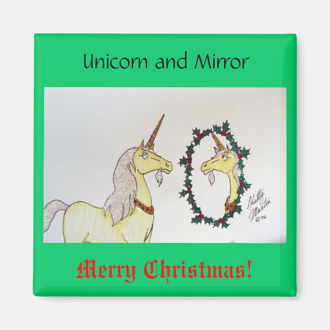 Unicorn and Mirror Magnet (Front)