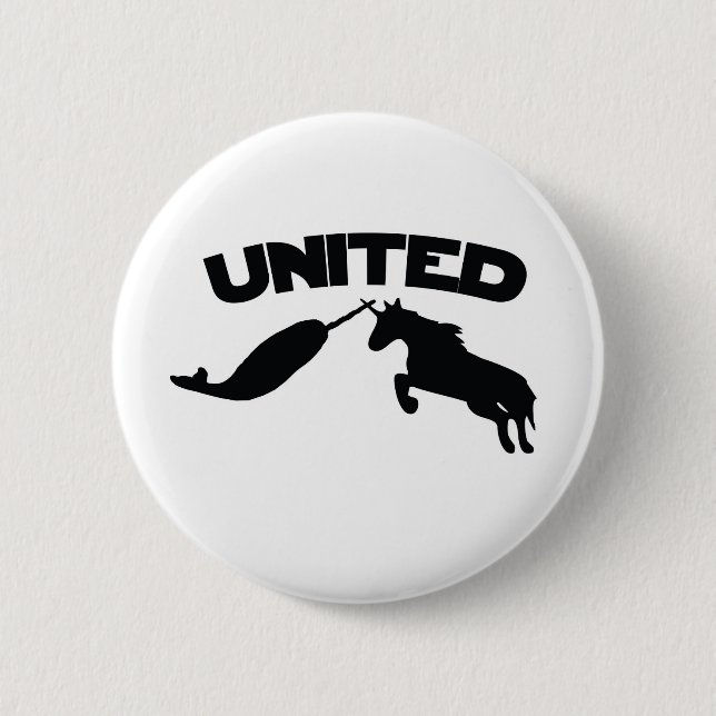 Unicorn and Narwhal 2 Inch Round Button (Front)