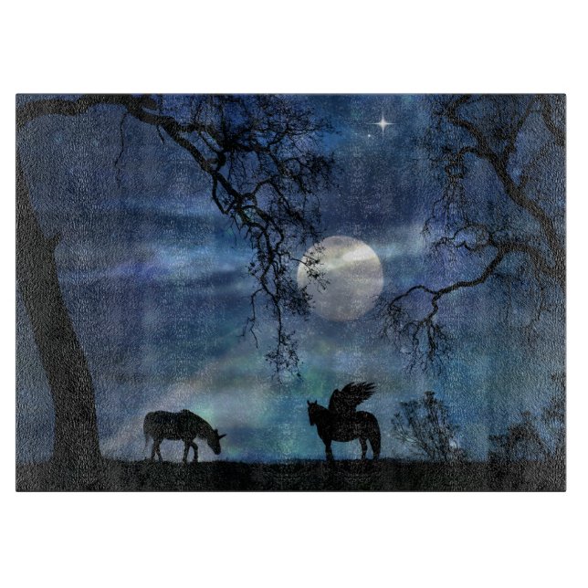 Unicorn and Pegasus Cutting Board (Front)
