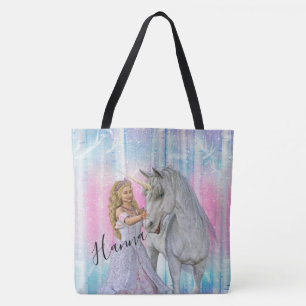 Unicorn and Princess Tote Bag