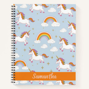 Unicorn and Rainbows Pattern Notebook