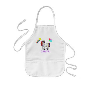 Unicorn and Stars Personalized Kids Apron