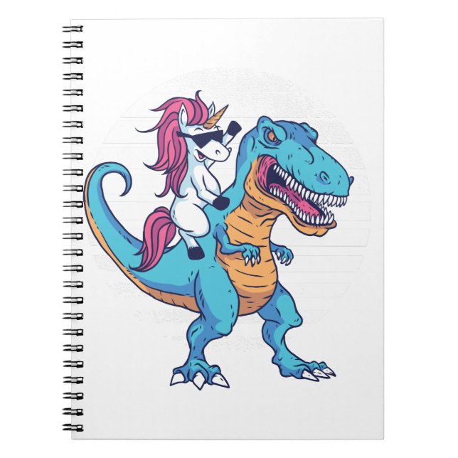 Unicorn and T-Rex Notebook (Front)