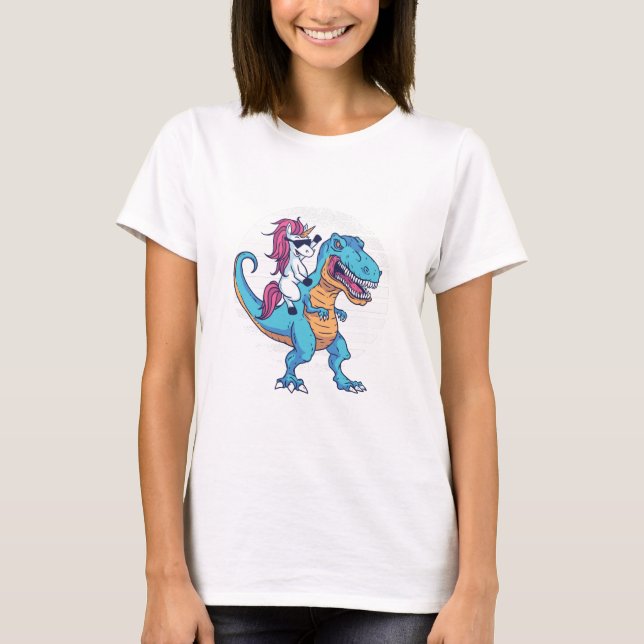 Unicorn and T-Rex T-Shirt (Front)