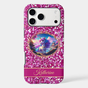 Unicorn Anime With Pink Glitter And Name