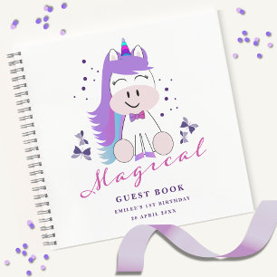 Unicorn Anniversaire fête Rainbow Colours Livre d'