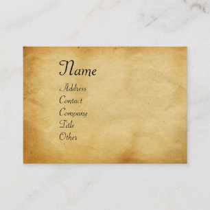 UNICORN / Antique Brown Parchment Business Card