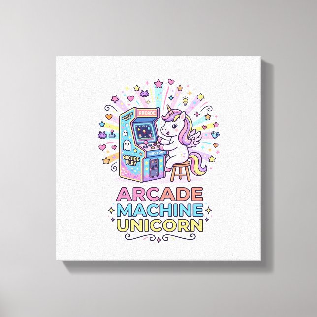 Unicorn Arcade Machine Unicorn Print Ready POD Art (Front)