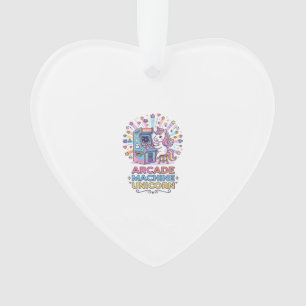 Unicorn Arcade Machine Unicorn Print Ready POD Art Ornament